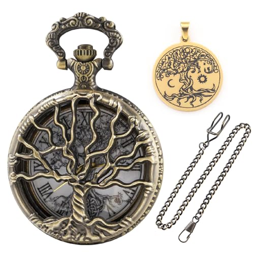 Montre de poche homme pour cadeau de festival avec chaîne rétro Tiong