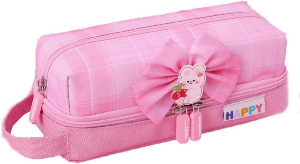 Image of Storio Pencil Box Pouch for School Kids Girls & Boys Aesthetic | Cute Stationary Compass Box Case Organiser - (Color as per Availability)