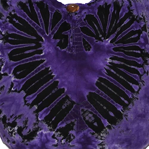 Image of TIE DYE Bohemian Hipster Hobo Boho Hippie Crossbody Bag Purse Black Tone 39 inch