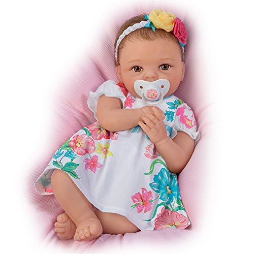 The Ashton - Drake Galleries Cheryl Hill Pretty and Petite Presley TrueTouchâ„¢ Silicone Lifelike Baby Doll