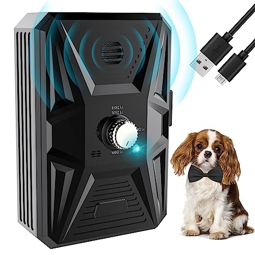 Anti Barking Device, 3 Frequencies Dog Deterrent Devices, 33Ft Ultrasonic Stop Deterrent Anti Barking, Rechargeable Pet Gentle Dog Bark Control Device Training Tool for Big Small Dogs Indoor Outdoor