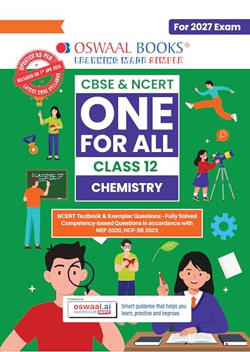 Image of Oswaal CBSE & NCERT One for All Class 12 Chemistry | Includes 2026 Papers (Delhi & Outside Delhi)-fully solved | With NCERT, NCERT Exemplar & Competency-based questions | For 2027 Exam