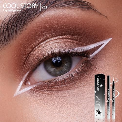 COOL STORY Delineador Líquido Blanco 0.6ml Waterproof miniatura 3
