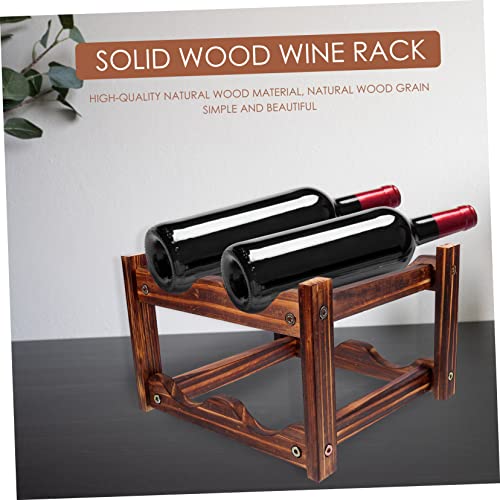 Soporte para 2 Botellas de Vino de Madera miniatura 3