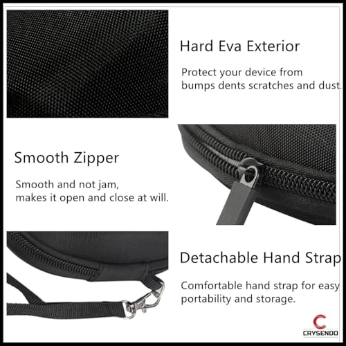 Image of Crysendo Mouse Case for Logitech MX Master /Master 2S / Master 3, 3S Wireless Mouse | Portable Mouse Cover with Zipper | Hard Shell Travel Storage Pouch (Mouse Not Included) (Black)