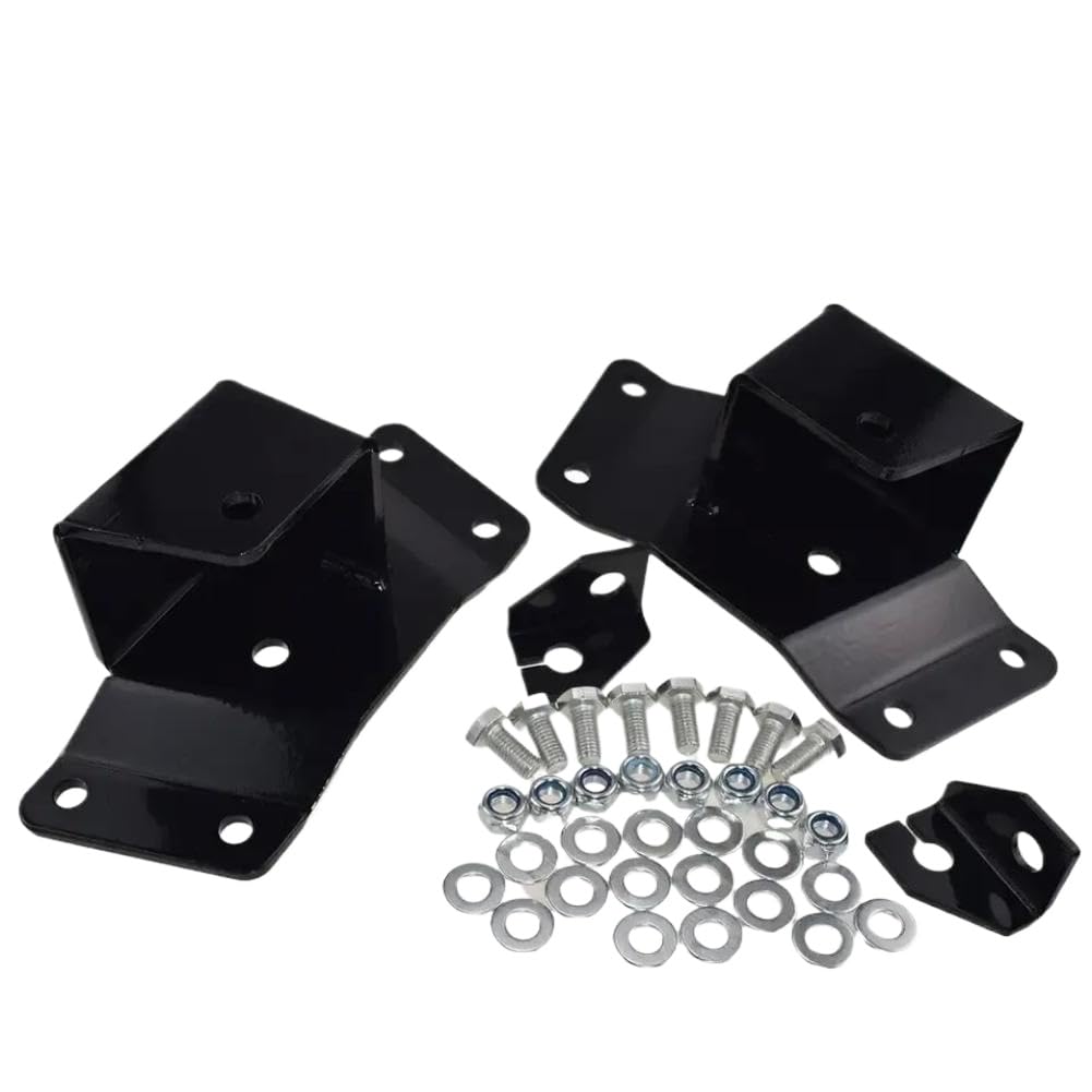 Kit d'abaissement 2 pièces en métal pour supports d'essieu arrière de 2 pouces Compatible With Silverado Sierra 1500 1988-1998 2WD 4WD EM-1051
