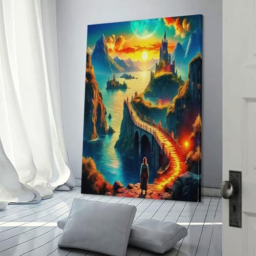 Coucher de soleil sur toile poétique pour une ambiance apaisante