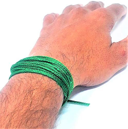 Green Dhaga for Hand-20 Mtr,Gren Silk Thread,Haraa String for Neck for Women, Hara Dhaga, Resham Dhaaga, Silk Thred Gren Color, Thread Haara Color (Green, 20)