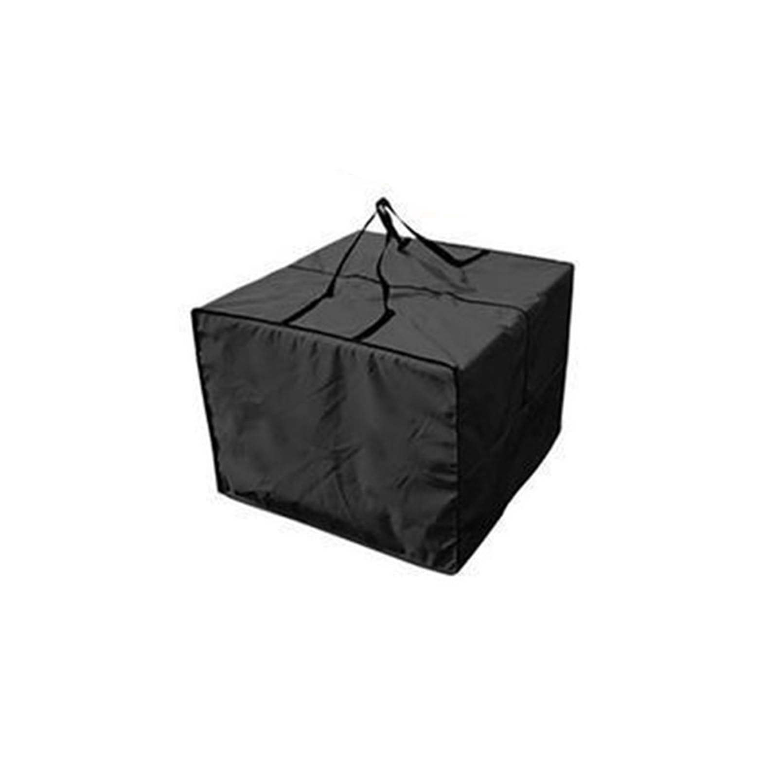Bolsa Cuadrada de Almacenamiento para Cojines de Jardín 81 x 81 x 61cm 210D Resistente al Agua Bolsa de Transporte Cuadrada para Muebles de Patio, árbol de Navidad, Mantas (negro)