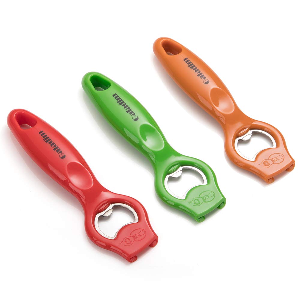 Galadim Beer Bottle & Can Opener Set (Pack of 3, Three Colors) for Beer Bottles and Cans GD-019-B