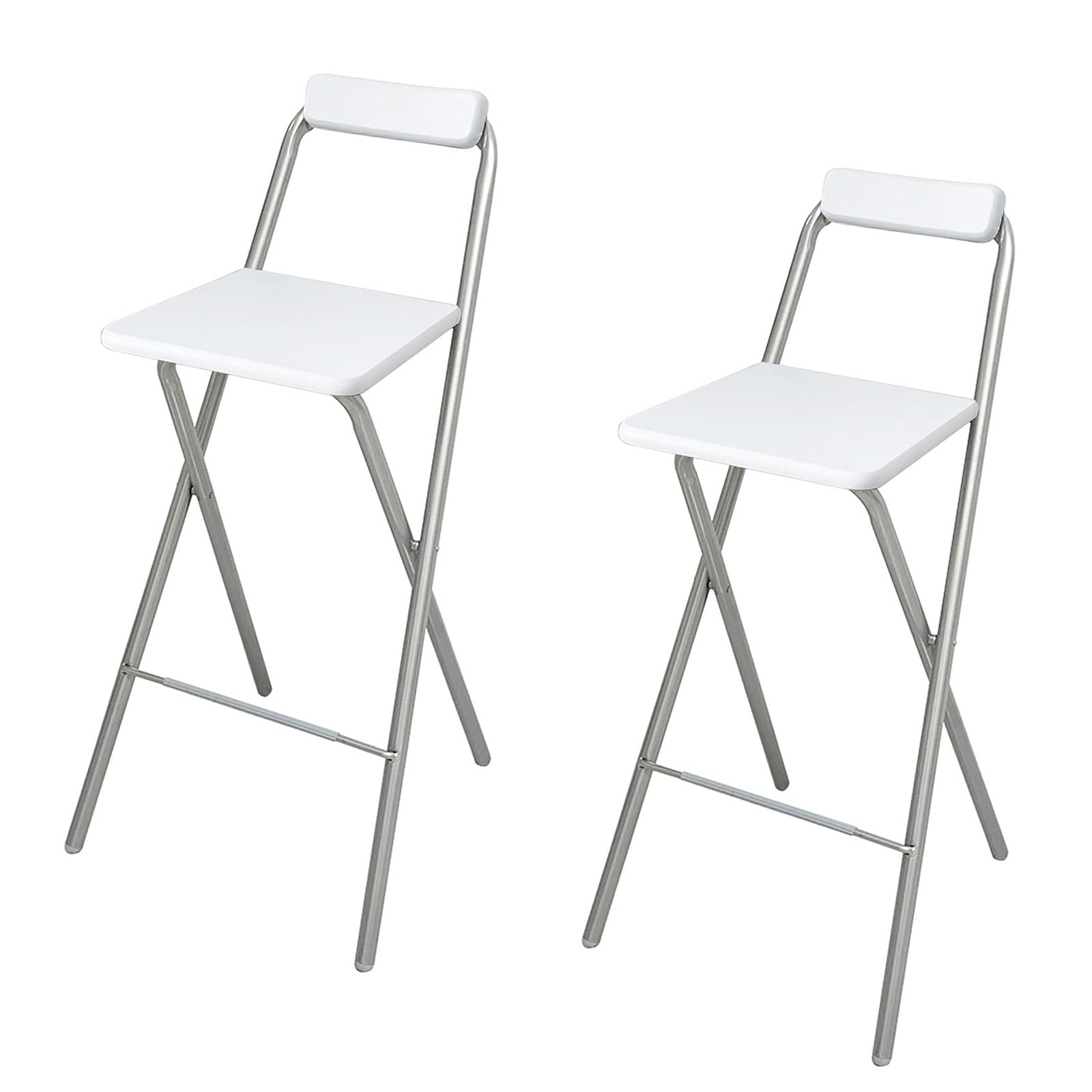 折りたたみ式 カウンターチェア ハイチェア　75cm 白 Amazon｜折りたたみ椅子 バーチェア 高 カウンターチェア 座面高さ60