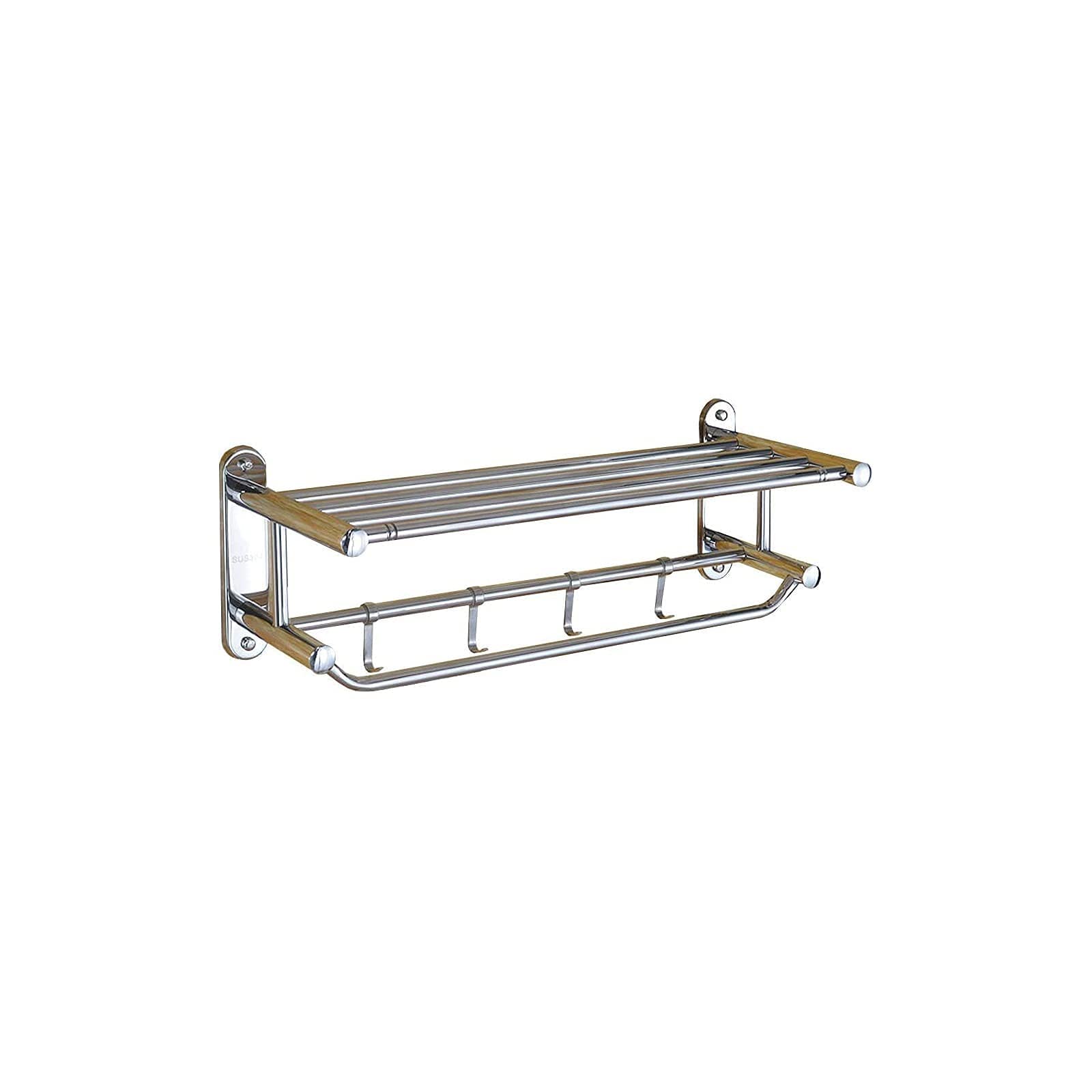 Porte-serviettes de salle de bain double couche pour optimiser le rangement des petits espaces