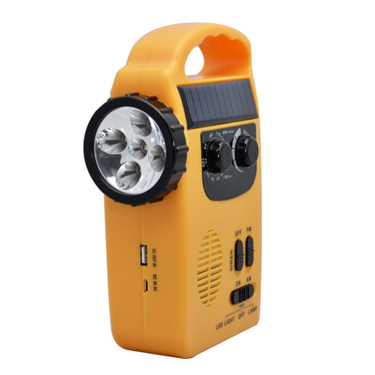 TOYANDONA Solarbetriebene Campinglampe mit Handkurbel Multifunktions LED Leuchte aus Kunststoff mit 13 Leds Wiederaufladbar für Outdoor und Notfälle