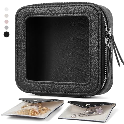 EcoVision Clear Makeup Bag, Travel Cosmetic Accessory Bag, Toiletry Organizer Bags for Women, Portable Waterproof Zipper Cosmetic Bag with Transparent Window