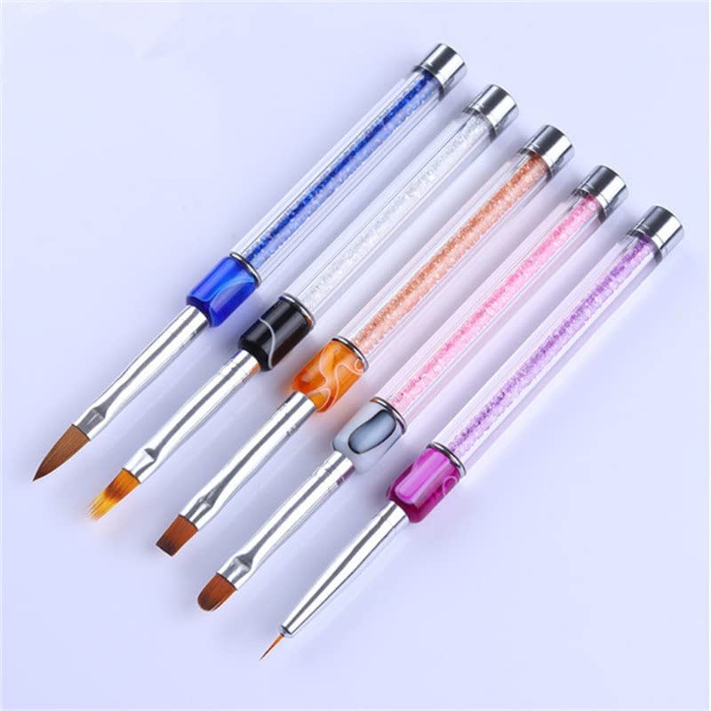 SLSFJLKJ Gel Pinsel Liner Malerei Stift Acryl Zeichnung for Nägel Gradienten Strass Griff Nail Art Werkzeug – Bild 5