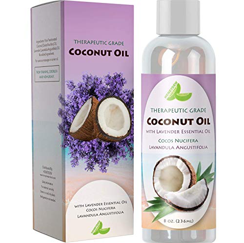 Fractionated Coconut Oil for Skin and Hair with Relaxing Lavender Essential Oil –
