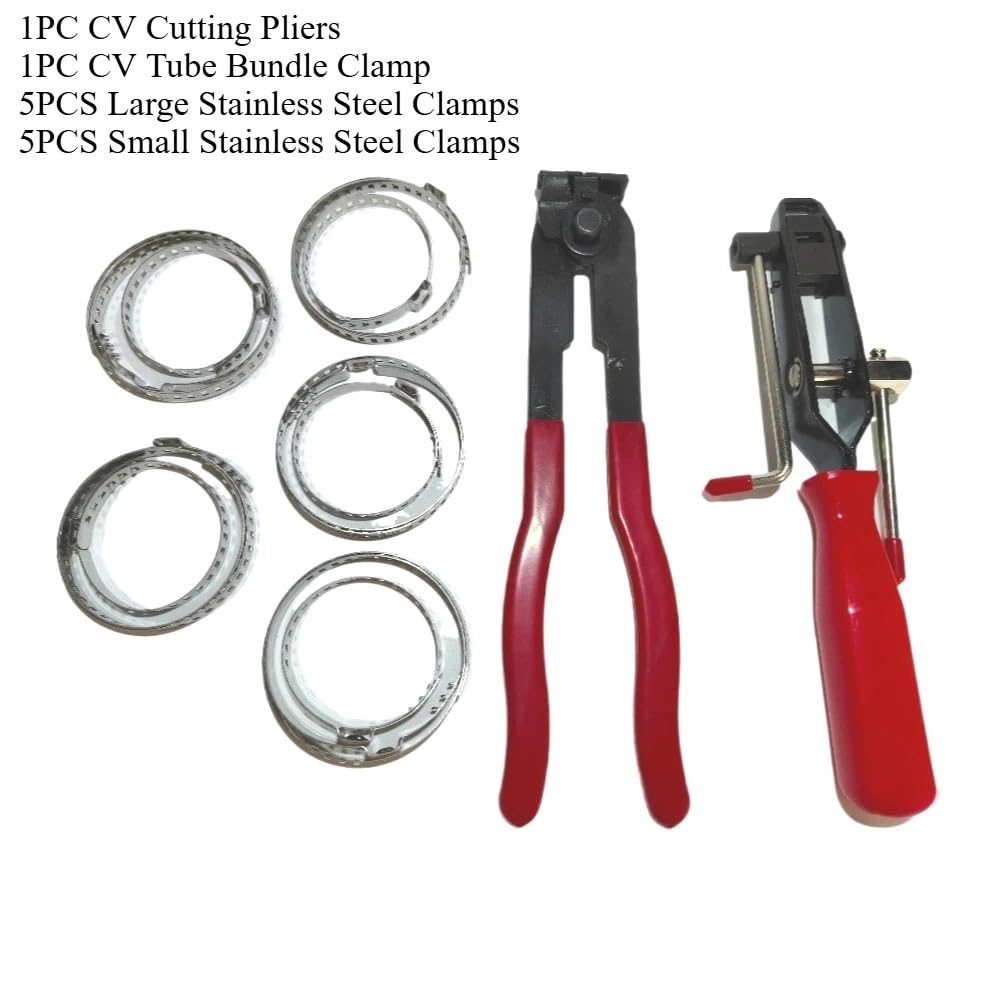giunti a velocità costante Split Kit di attrezzi manuali per la riparazione giunti omocinetici durevoli, pinze per fascette per auto, kit per tubi scarico, installatore filtri(A B C)