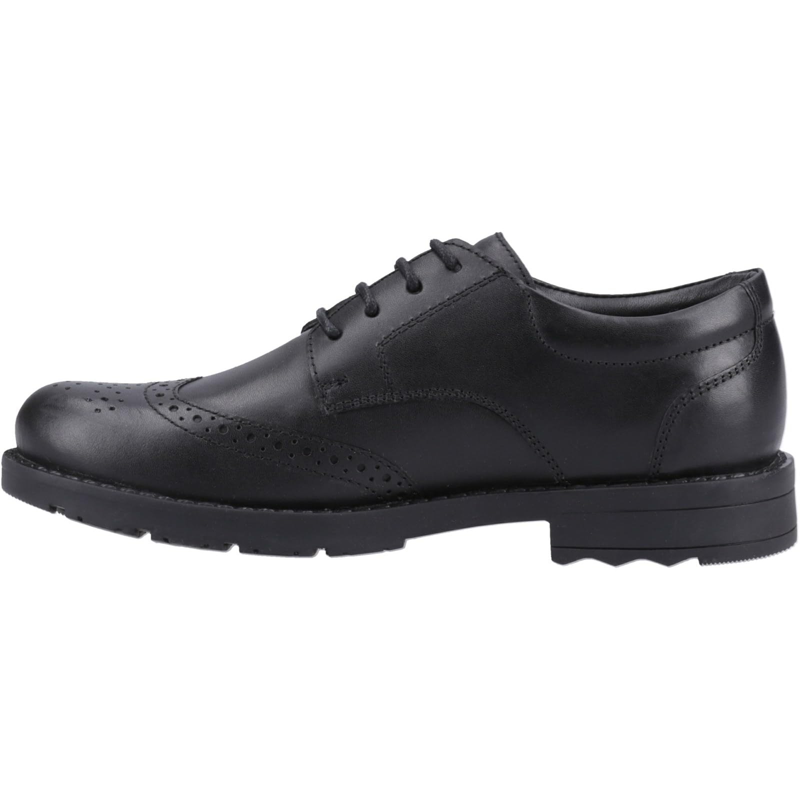 Hush Puppies Boys Brian Senior Shoe, Black, 3 UK