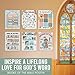 Hadley Designs Sunday School Decorations for Classroom – 9 Bible Posters for Kids, 11x14in Books of the Bible Poster, 10 Commandments, Fruits of the Spirit & More – Retro Christian Classroom Decor