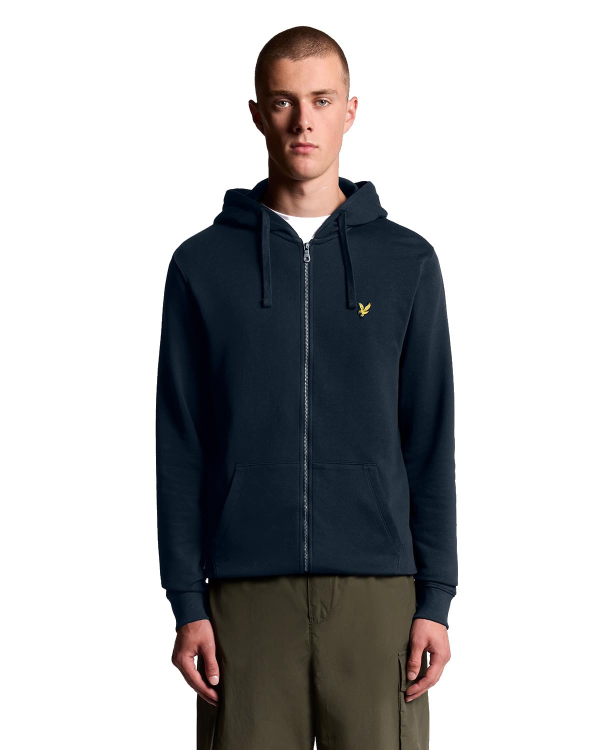 Lyle And Scott Men's Navy Loopback Cotton Full Zip Hoodie  42 Xl