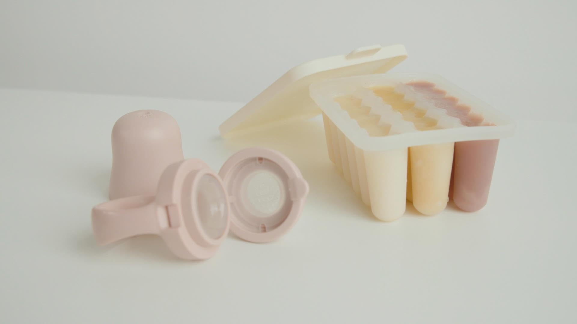 BIBS Vassoio per congelatore alimenti bambini, compatibile con distributore BIBS, anti-rovesciamento, senza BPA - Ivory