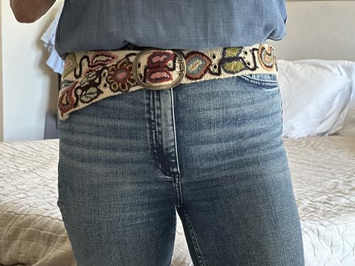 Andina Blossom Cream Embroidered Flower Belt4