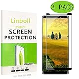 [3-Pack] Galaxy Note8 Screen Protector,Linboll [Case Friendly] Ultra Clear 3D PET HD Screen Protector Film for Samsung Galaxy Note8 2017 Black
