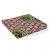  Ratti - Premium Wax rojo y verde, tejido 100% fabricado en Italia, diseño tradicional africano, 100% algodón - 1,83 m (2 yard)