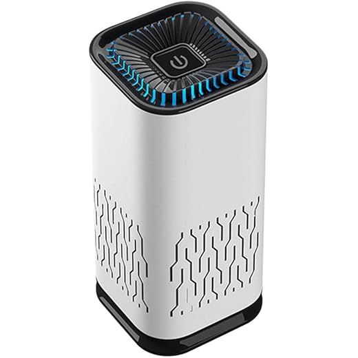 MYADDICTION Air Purifier Air Ionizer Purify Air Car Dashboard Bedroom Bathroom White