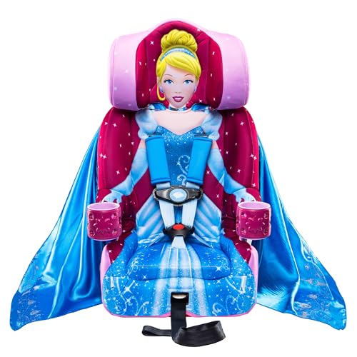 KidsEmbrace 2-in-1 Car Seat | Forward-Facing Harness (26.565 lbs) & Booster Mode (40100 lbs) | Latch | Premium Fit with Multi-Position Headrest Harness & Recline - Disney Cinderella (Blue)