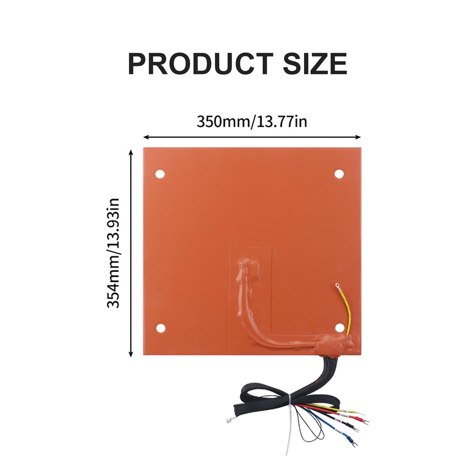 120V/220V 800W Almohadilla calefactora de Silicona para Cama Caliente, Accesorios para Impresora, Cama de impresión calefactada para Manta calefactora
