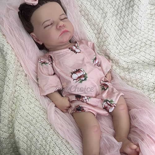 Muñeca Reborn Bebé Realista Silicona 50 cm miniatura 2