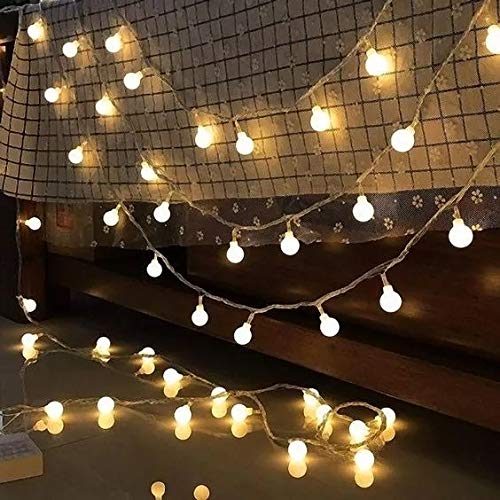 Cordão Pisca 40 Leds Bolinhas Branco Quente 110v
