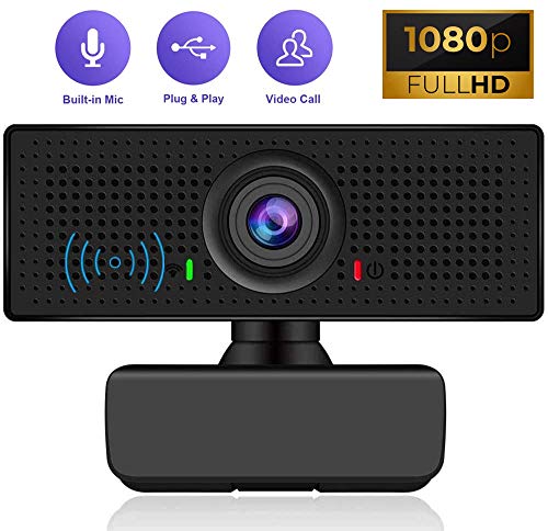 Webcam with Microphone HD 1080P Web Cam Mic for Laptop PC Mac Computer