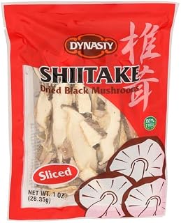 Dyn​​as​ty Dried Shiitake Mushrooms Black Sliced 1 oz (Pack of 24)