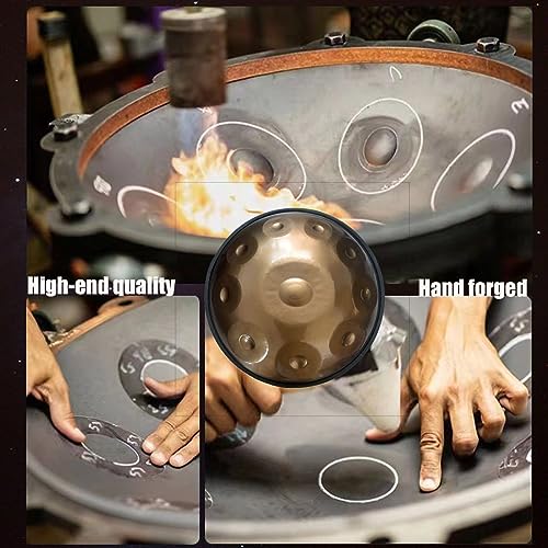 Handpan Drum Steel 22 pulgadas 10 notas D menor negro miniatura 4