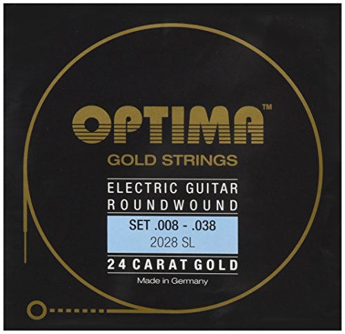 Optima™ »Gold 2028 Super Light – String Set« Cordes Pour Guitare Électrique – 008/038 - Les Beatles, Paul McCartney, John Lennon, RIngo Starr, George Harrison Optima™ »Gold 2028 Super Light - String Set« Cordes Pour Guitare Électrique - 008/038