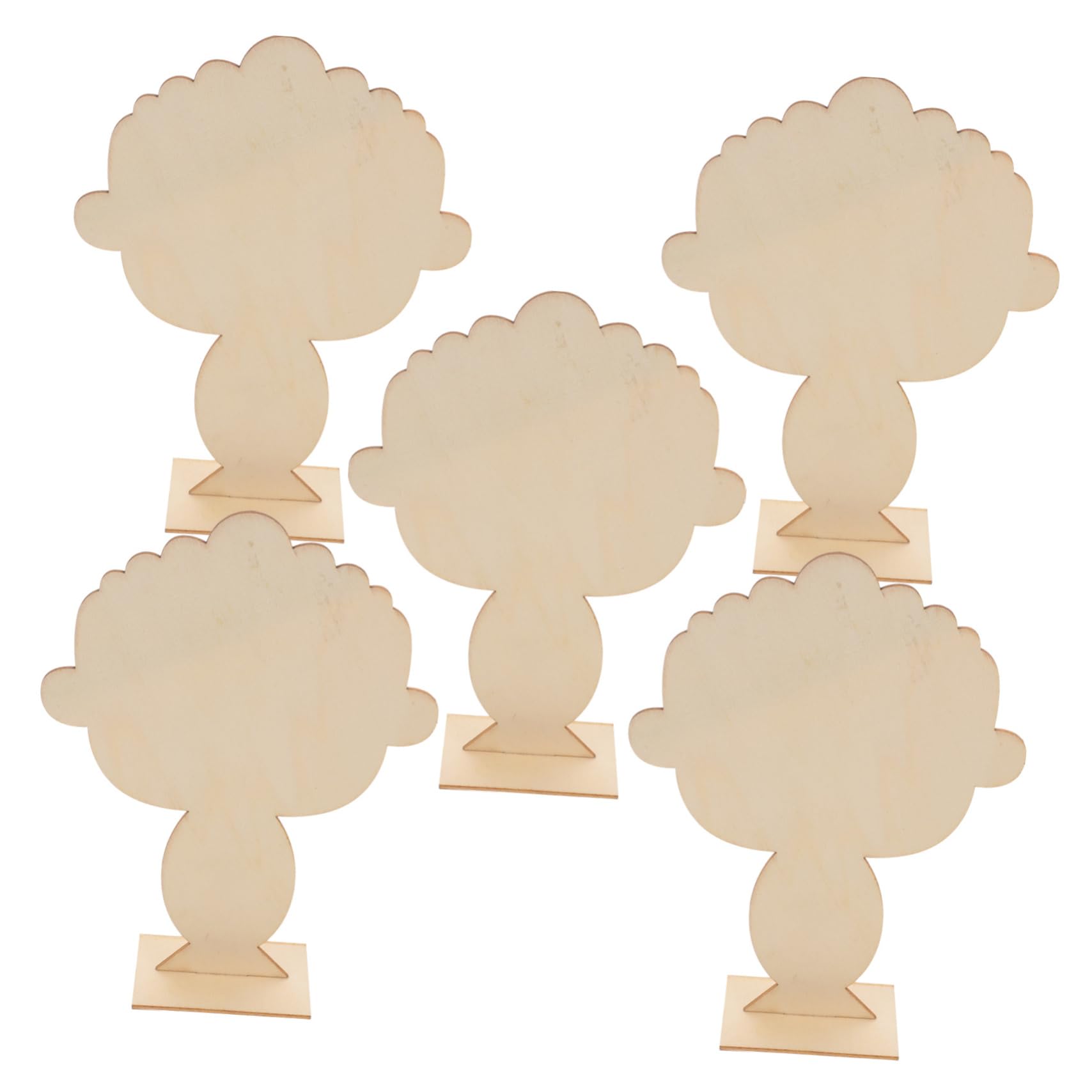 SEWACC Create Lifelike Portraits on 5pcs Pottery Art Boards Wood Clay Board for DIY Opera Decorations