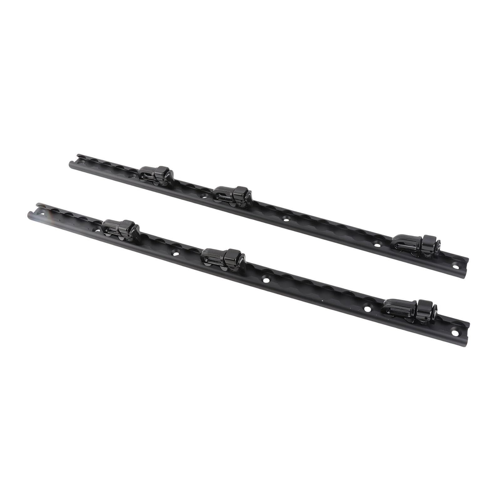 CHICIRIS L-Schienen-Zurrsystem, 4er-Pack Aluminiumschienen mit 8 Stahlringbeschlägen für LKWs, Anhänger, Pickups, Ladungssicherung
