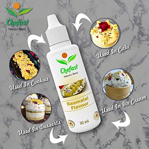 Image of Chefast Pack of 3 Baking Essence Flavour of Rasmalai , Strawberry, Black Currant for Cake, Ice-Cream,Milkshakes- 30ML ( Use 2-3 Drops Essence for 250 Grm Cake) This is Flavour only, Not a Color