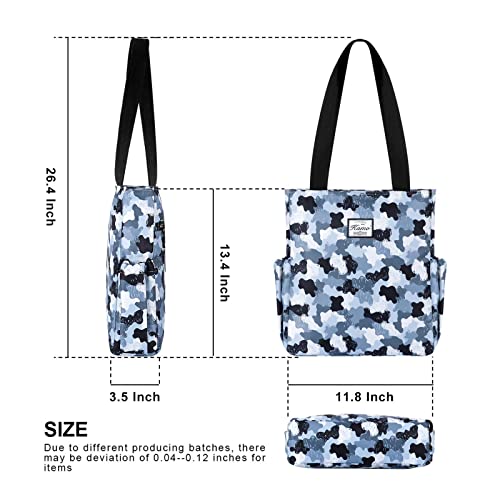 Image of KAMO Floral Tote Bag - Waterproof Lightweight Handbags Travel Shoulder Bag for Hiking Yoga Gym Swimming Travel Beach