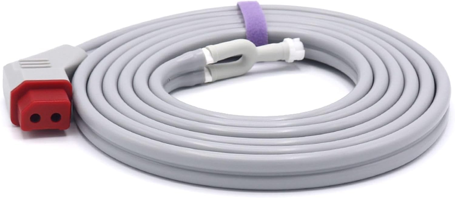 8.2FT NIBP Adapter Hose Compatible with Nihon Kohden, Dual Blood Pressure Tube with Dual Pin Angled Connector and BP18 Connector for Adult/Pediatric,Replacement for YN-920P, YN-921P