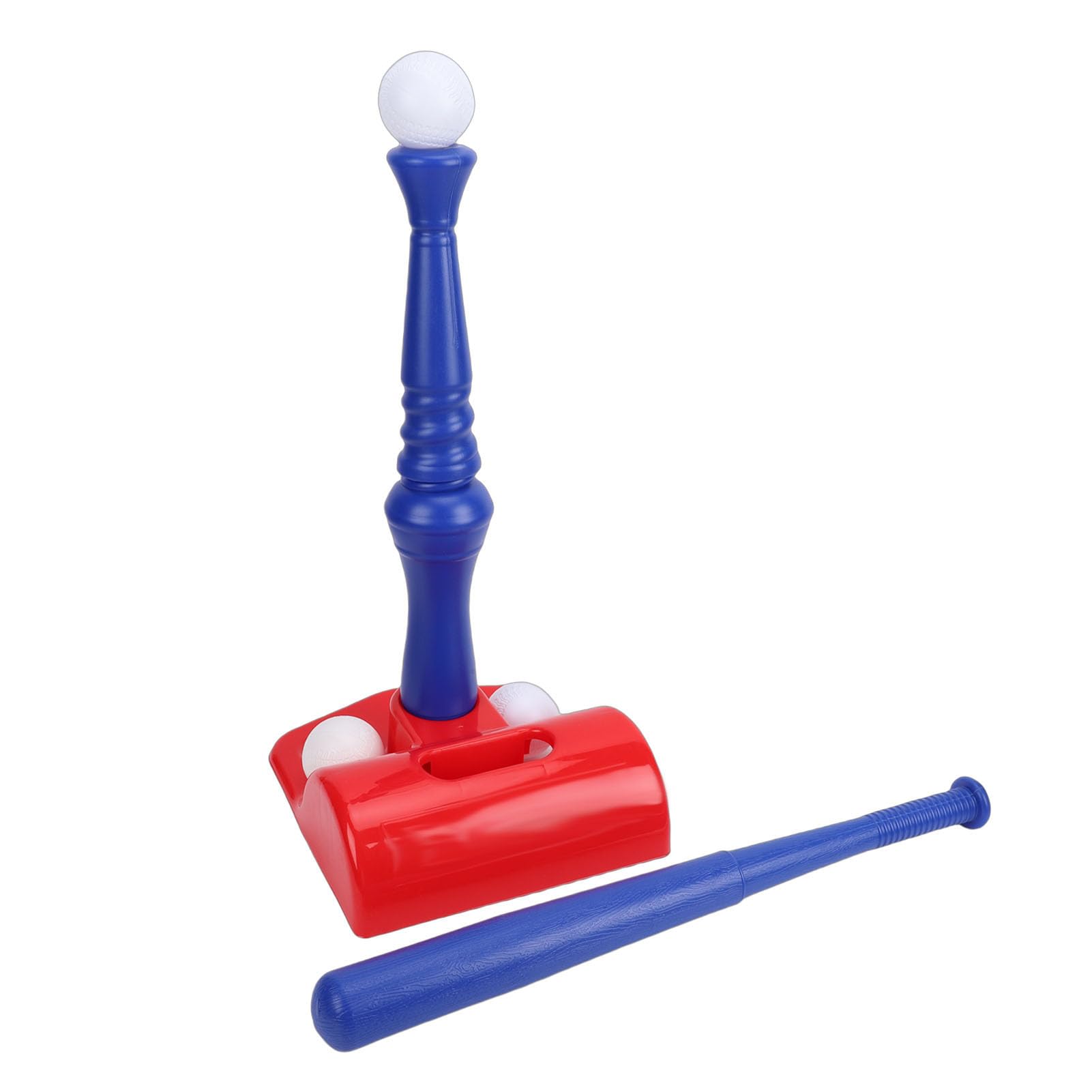 KIMISS Juego de tee Ball para Niños con Máquina de Lanzamiento: Juguete Ergonómico de Entrenamiento de Béisbol para Jugadores Jóvenes, Diversión Familiar y Desarrollo de Habilidades