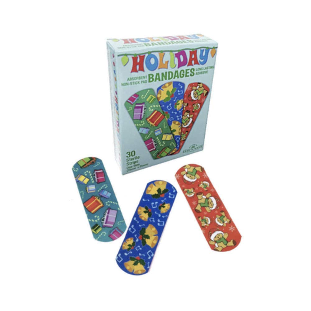 Stocking Stuffers Christmas Design Holiday Bandages Box of 30