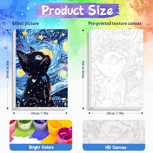 Save 55% on Yunnuo Cat Paint by Numbers Kit with Code - Image 5