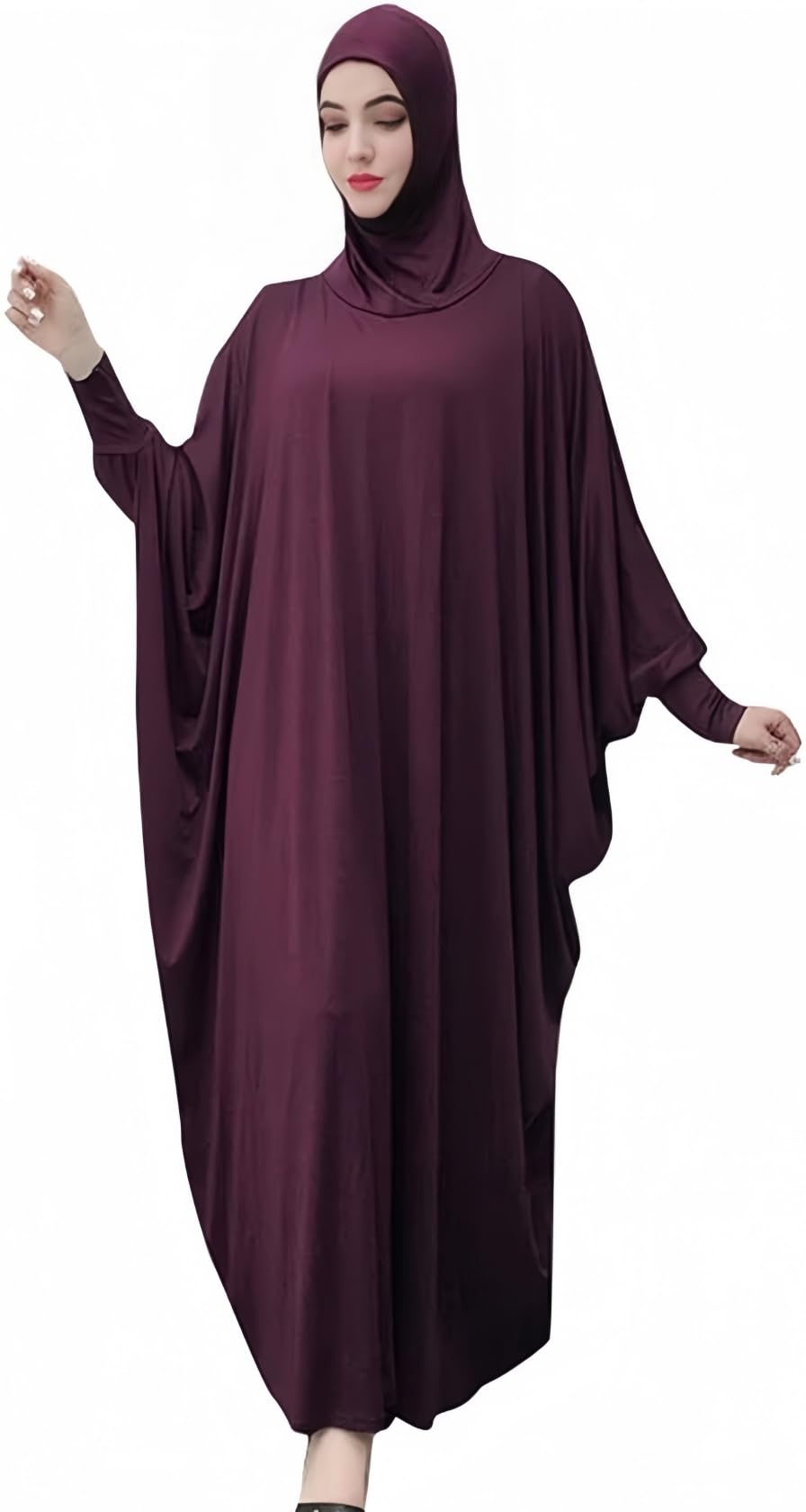Solid One-Piece Prayer Dress Abaya