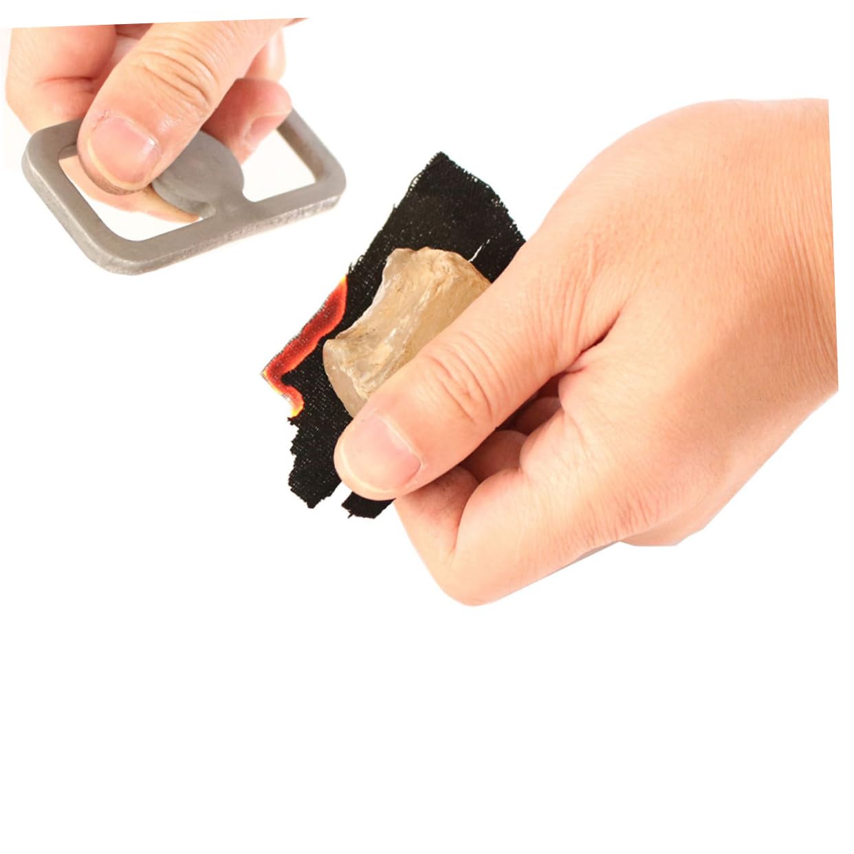 FOYTOKI Iginal Fire Flint Tools High Carbon Steel Fire Making Tool for Outdoor Camping Survival Starter Portable and Light Weight