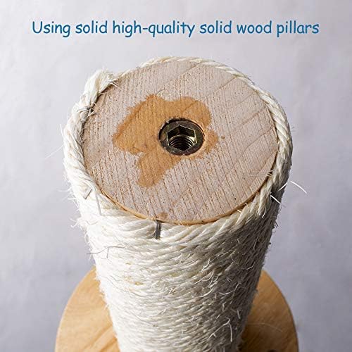 review La La Pet® Wood Cat Scratching Post Cat Shelf Board Floating Cat Perch Cat Climber Cat Scratcher Wall Cat Furniture Cat Climber Bed Tower Tree, Single