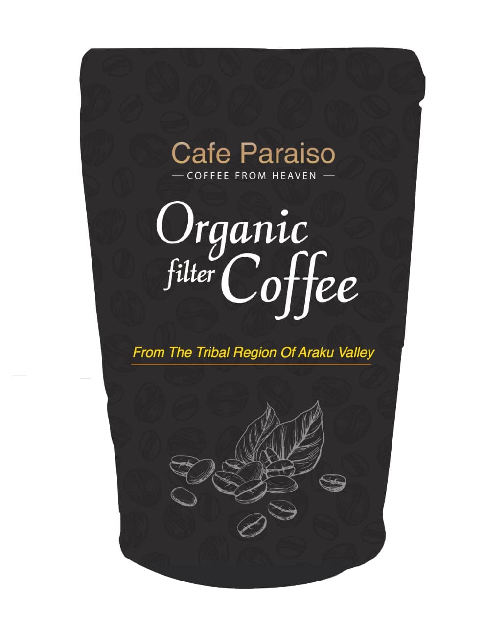 Cafe Paraiso Organic Filter Coffee from the Tribal Region of Araku Valley – Arabica beans, High grade coffee beans – 200 g