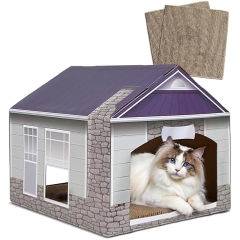 Msutree Cat House & Scratcher Cube Cover